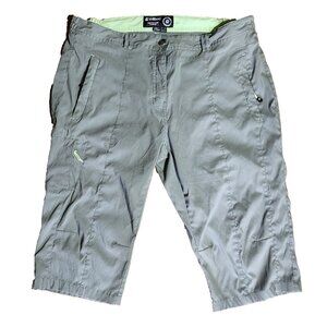 KILLTEC Solid All Green Crop Zipper Pocket Cargo Pants Womens Size 16
